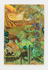 Jardim do sol de ouro by Bruno Novelli contemporary artwork painting