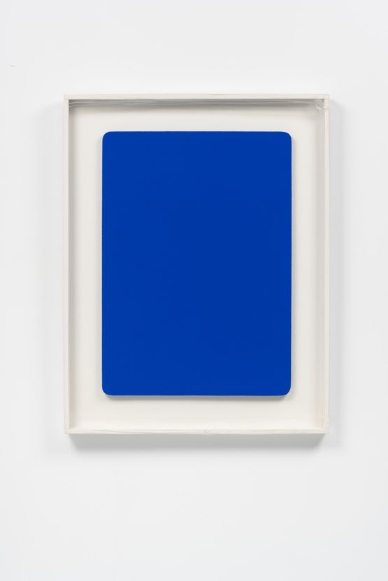 IKB 43 1958 with Artist Frame Glass and Stretch Wrap by Tammi Campbell contemporary artwork Painting