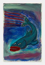 Cobalt Fish by Josh Smith contemporary artwork painting