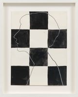 Untitled Watercolor Study Self Portrait by Mary Heilmann contemporary artwork works on paper