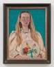 Zoe with Fan by Max Jahn contemporary artwork Painting