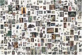 Contemporary art exhibition Mungo Thomson Background Materials at MAKI Tennoz Tokyo Japan