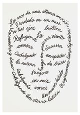 Mask caligrams 03 by Carlos Amorales contemporary artwork drawing works on paper