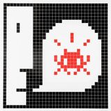 Alert - red by Invader contemporary artwork print works on paper