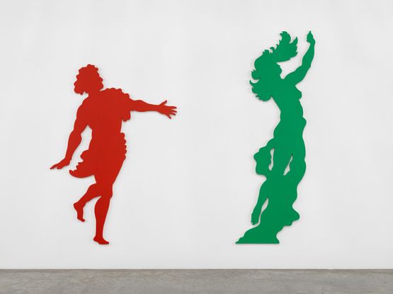 Apollo  Daphne by Ian Hamilton Finlay contemporary artwork Sculpture