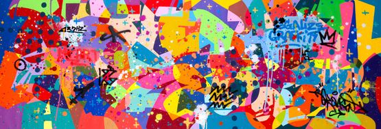 Free-graffiti by Cyril Kongo contemporary artwork Painting