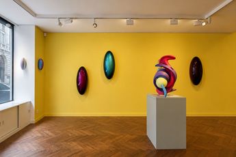 Contemporary art exhibition Yanis KHANNOUSSI The Voyage of the Peacock Mantis at Dumonteil Paris France