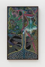 A mulher parindo a eternidade by Jaider Esbell contemporary artwork painting