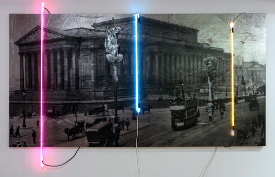 Temples and ghosts aflood the canyon by Brook Andrew contemporary artwork Mixed Media