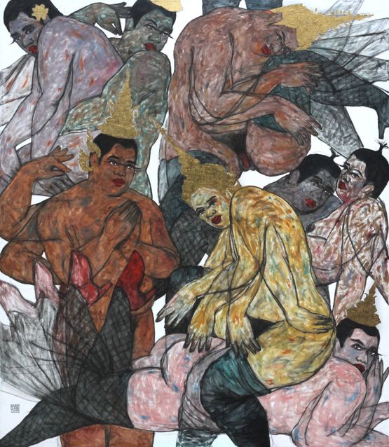 No stranger No. 4 by Anuwat Apimukmongkon contemporary artwork Painting