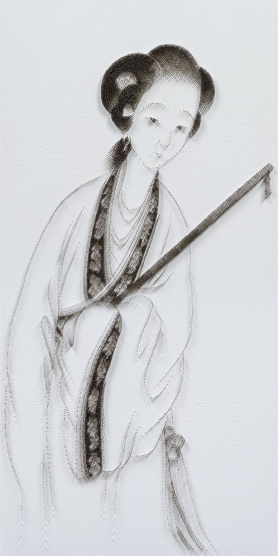 Imitating Lady With Flute by Gai Qi Qing Dynasty by Chen Chun-Hao contemporary artwork Sculpture