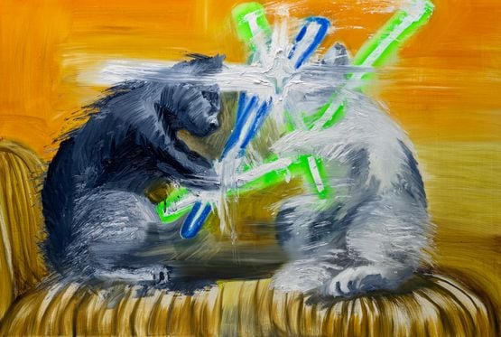 Lightsabering by Lee Eun contemporary artwork Painting
