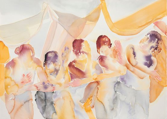 Ritual weave by Rochelle Haley contemporary artwork Works on Paper