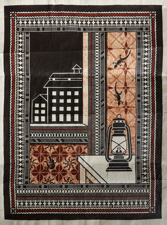 When the lights go out in Rakiraki by Robin White contemporary artwork Textile