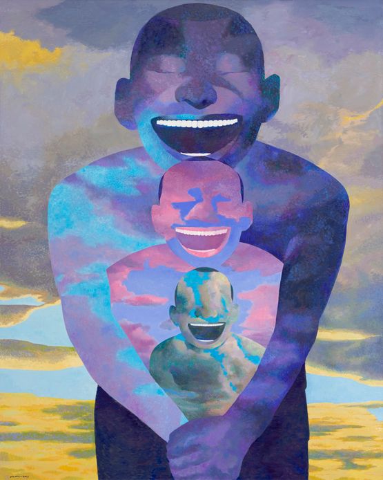 Sunglow by Yue Minjun contemporary artwork Painting