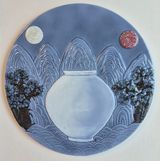 Moon Jar and Irworobongdo Sun Moon and Five Peaks by Mikyoung Kim contemporary artwork mixed media