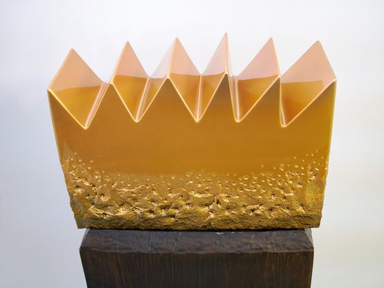 Golden Mountain by Heinz Mack contemporary artwork Sculpture