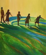 Walking on Liquid by Yu Guo contemporary artwork painting