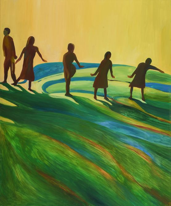 Walking on Liquid by Yu Guo contemporary artwork Painting