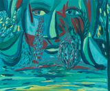 Eyes Without a Trace by Jules De Balincourt contemporary artwork painting