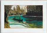 Salish Fishermen by Billy Childish contemporary artwork print works on paper