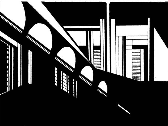 Non-Architectural Renderings 23 by Heba Y. Amin contemporary artwork Works on Paper