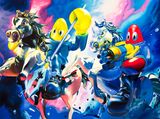 Battle Scene XXX from The Lobstar Planet by Philip Colbert contemporary artwork painting