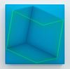 Blue Cube by Karyn Taylor contemporary artwork Painting