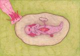 I meet her at a place we always go to a drawing journal 86 by Geraldine Lim contemporary artwork painting works on paper drawing