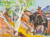 Riding High by Vincent Namatjira contemporary artwork mixed media works on paper