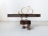 Simple Position Yellow Cylinders by Jose Davila contemporary artwork sculpture
