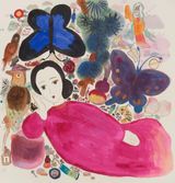 A Glimmer of Distant Fragrance by Wang Mengsha contemporary artwork painting works on paper