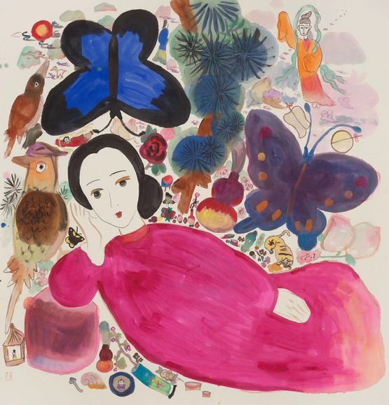 A Glimmer of Distant Fragrance by Wang Mengsha contemporary artwork Painting