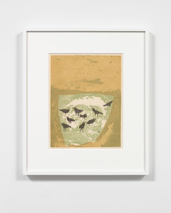 pigeons on the grass alas by Corita Kent contemporary artwork Print