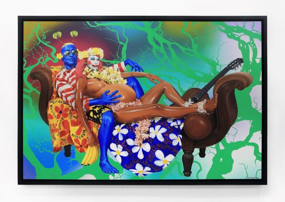 Pregnant Woman by Ashley Bickerton contemporary artwork Painting