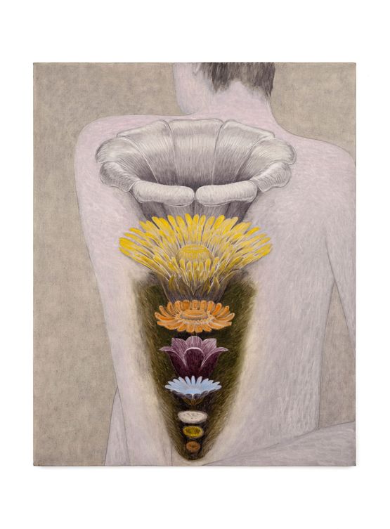 White Yellow Orange Purple Blue by Krzysztof Grzybacz contemporary artwork Painting