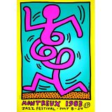 Montreux Jazz Festival - pink by Keith Haring contemporary artwork print