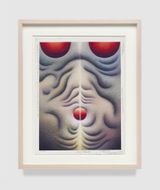 Post-pregnant belly and boobs by Loie Hollowell contemporary artwork drawing works on paper