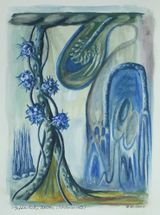 Gefahrliche Bluten Totalreservate by Hartmut Neumann contemporary artwork painting works on paper