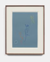 The Moon and Three Constellations seen from the Blue Planet by Elizabeth Ibarra contemporary artwork drawing painting works on paper