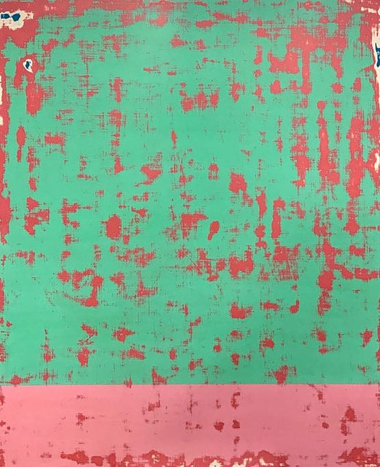Overlaid series AB 2 by Kim Deok Han contemporary artwork Painting