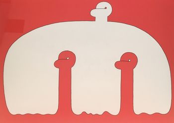 White Form and Red Form by Sadamasa Motonaga contemporary artwork print