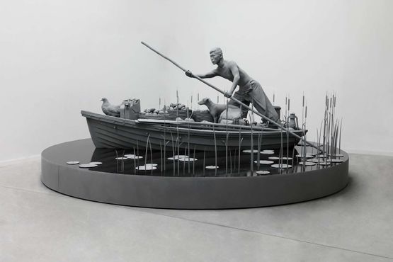 The Boatman by Hans Op De Beeck contemporary artwork Sculpture