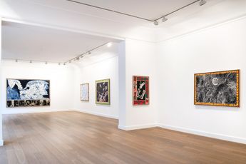 Contemporary art exhibition Pierre Alechinsky Dernieres nouvelles at Galerie Lelong 13 Rue de Teheran Paris France
