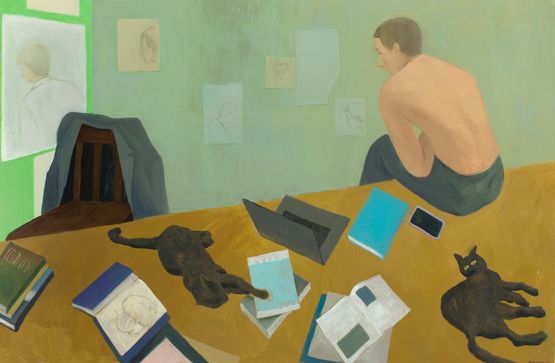 How can one piece together the fragments of memory into a novel by Meng Yangyang contemporary artwork Painting