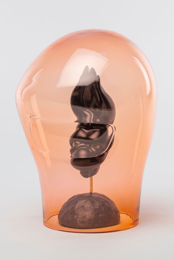 Helmed Spirit of Resolve by Patricia Piccinini contemporary artwork Sculpture
