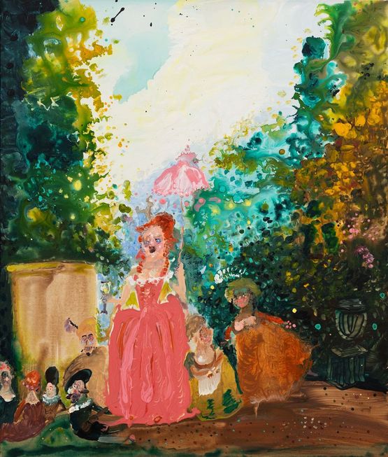 Garden party by Genieve Figgis contemporary artwork Painting