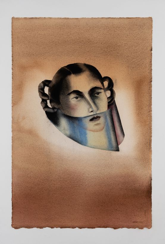 MaskingBlue Air by Anju Dodiya contemporary artwork Painting