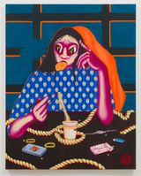 Fainting Looks an Awful Lot Like Dying by Zoe Blue M. contemporary artwork painting