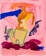space invaders one blue arm by Tom Polo contemporary artwork painting works on paper